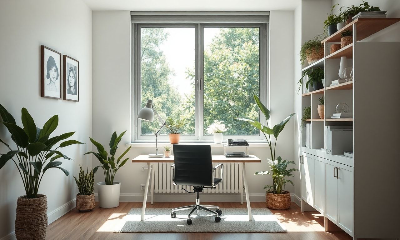 穏やかなホームオフィスでのライフスタイル