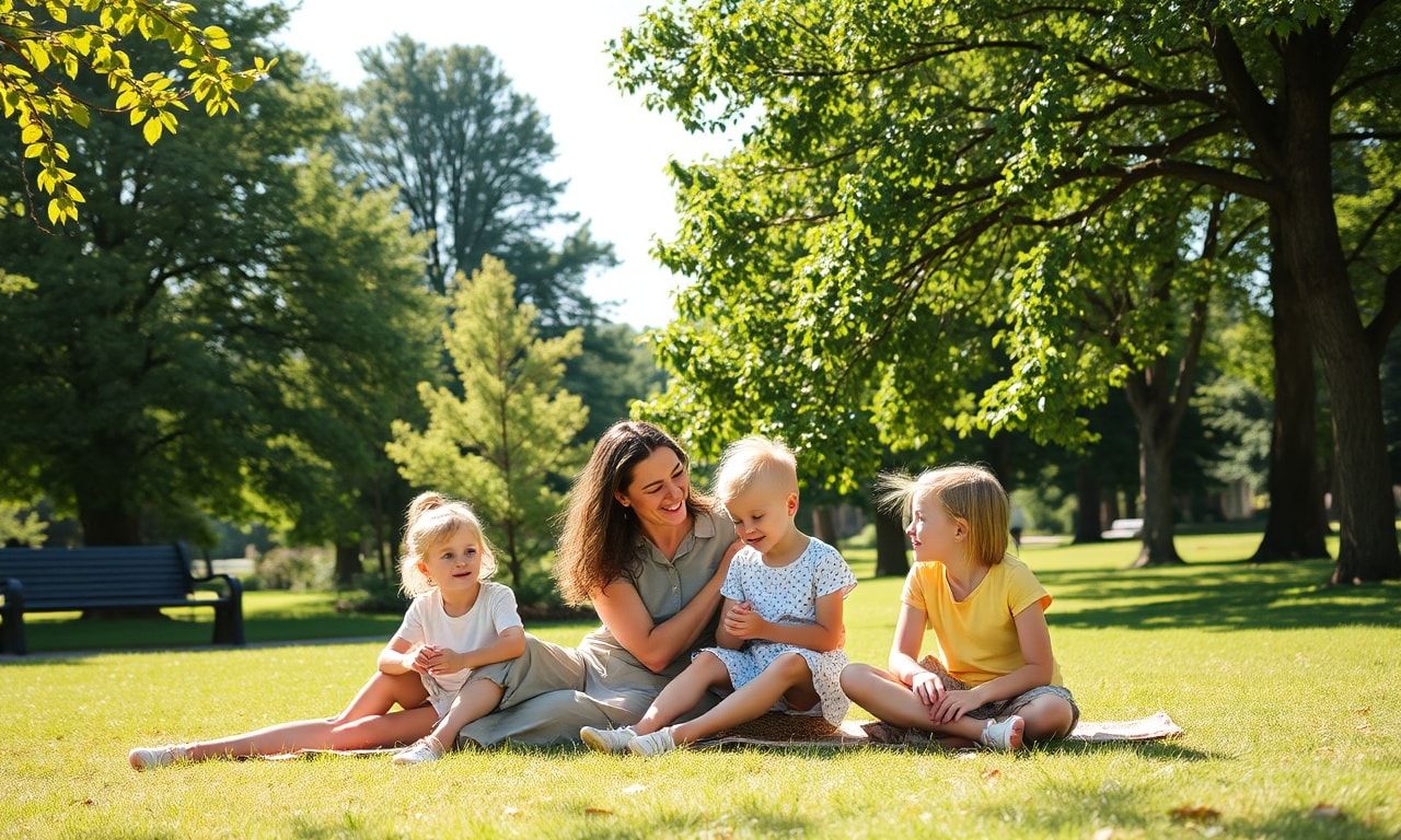 家族4人で過ごす穏やかな時間