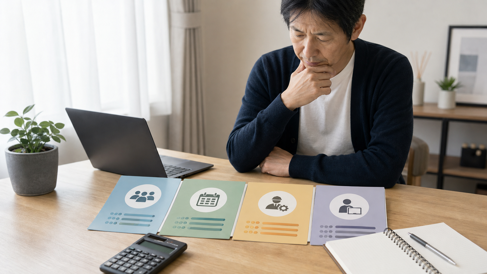 派遣や週3勤務やエンジニアなど働き方を比較する様子