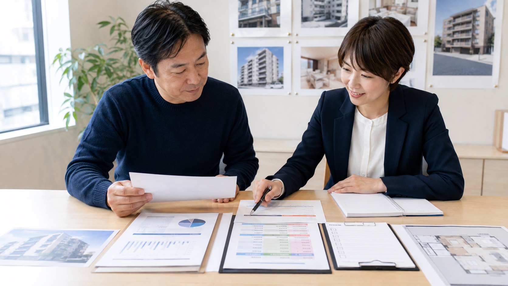 FIRE後の賃貸審査に向けて必要書類と家賃予算を準備する様子