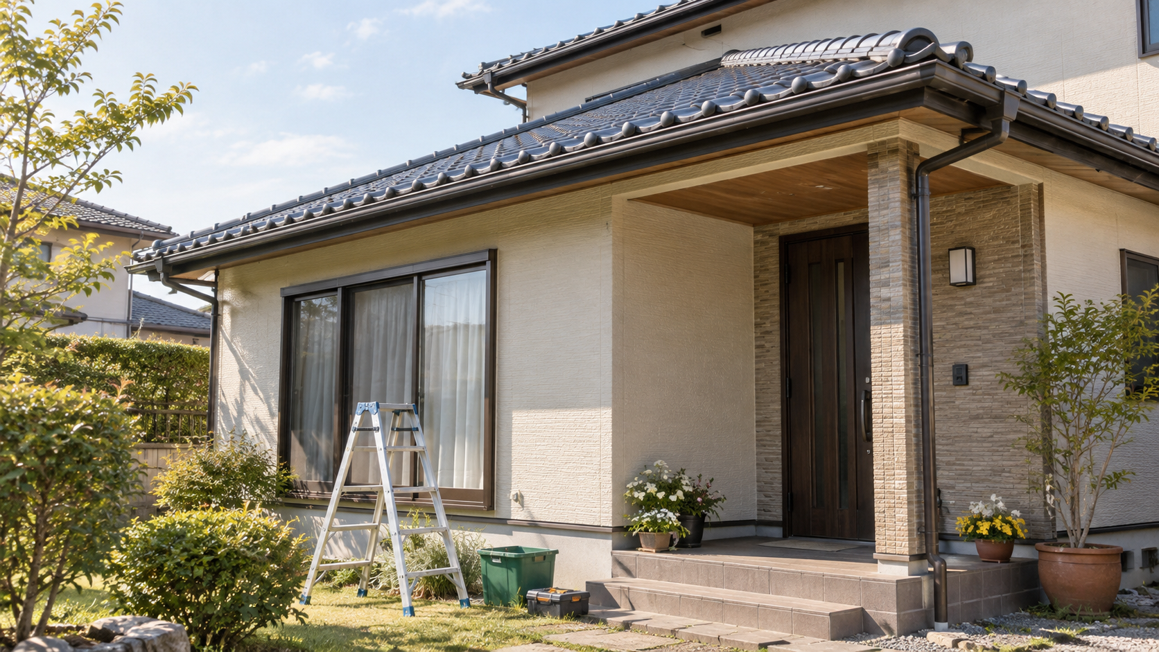 修繕計画で状態を確認する戸建て住宅の屋根と外壁