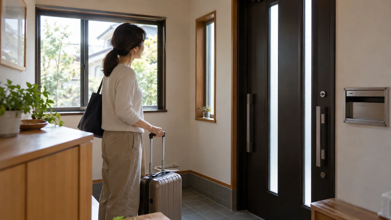 旅行前に住まいの戸締まりを見直す人